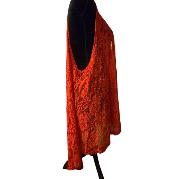 SCC Kimono Red One Size Floral Lace Whimsigoth Vampire Witchy Cover - Picture 4 of 5